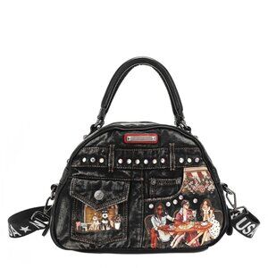 Nicole Lee USA Denim Sisters Secret Dome Handbag